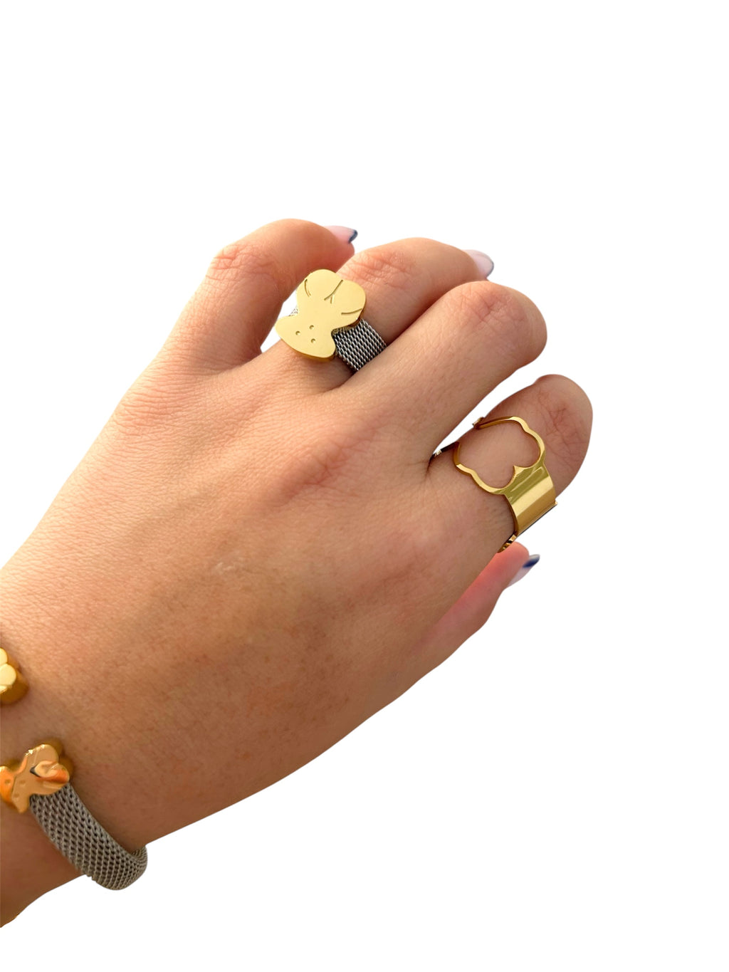 Bear Gold Ring Size (8)