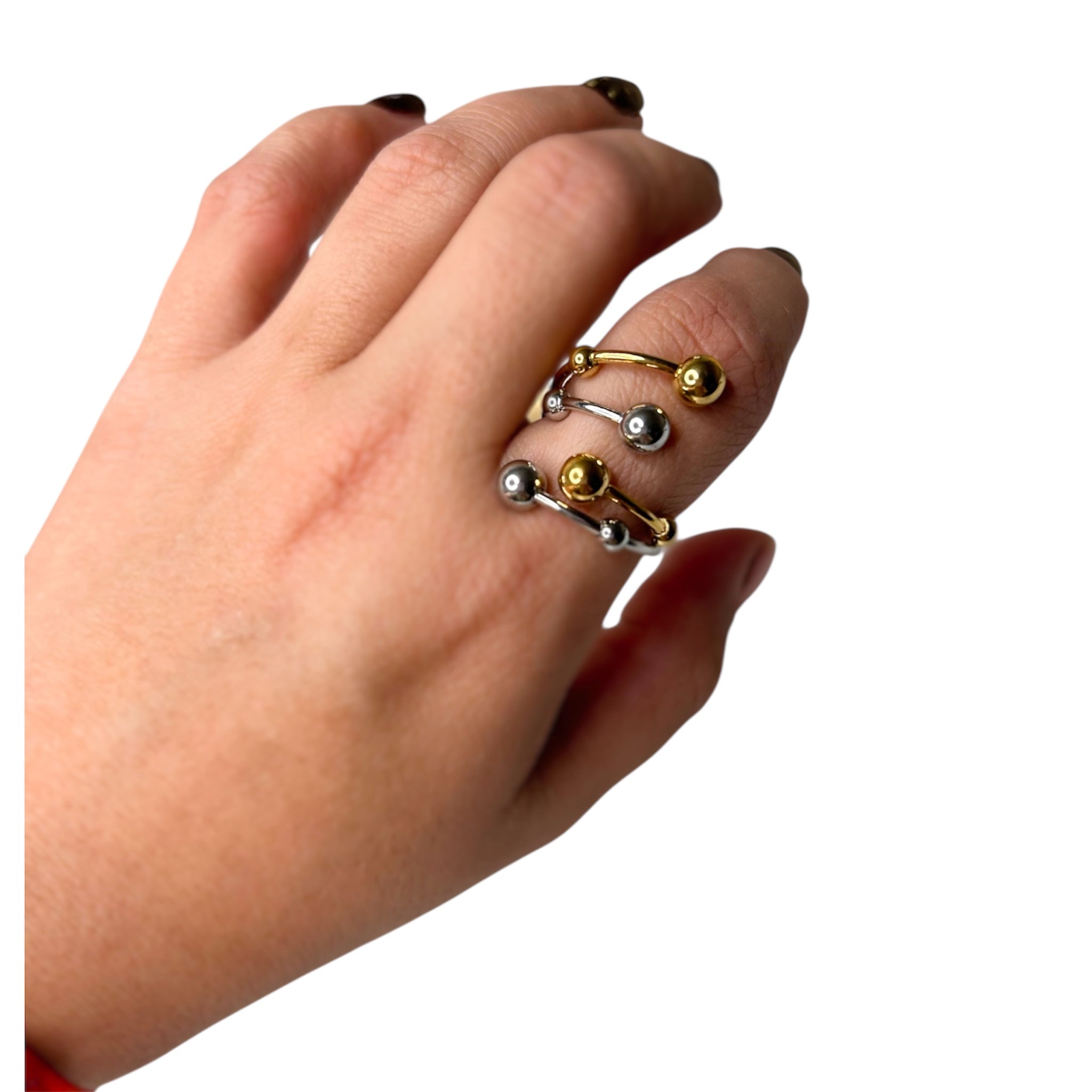 Multi Dos tonos Sortija