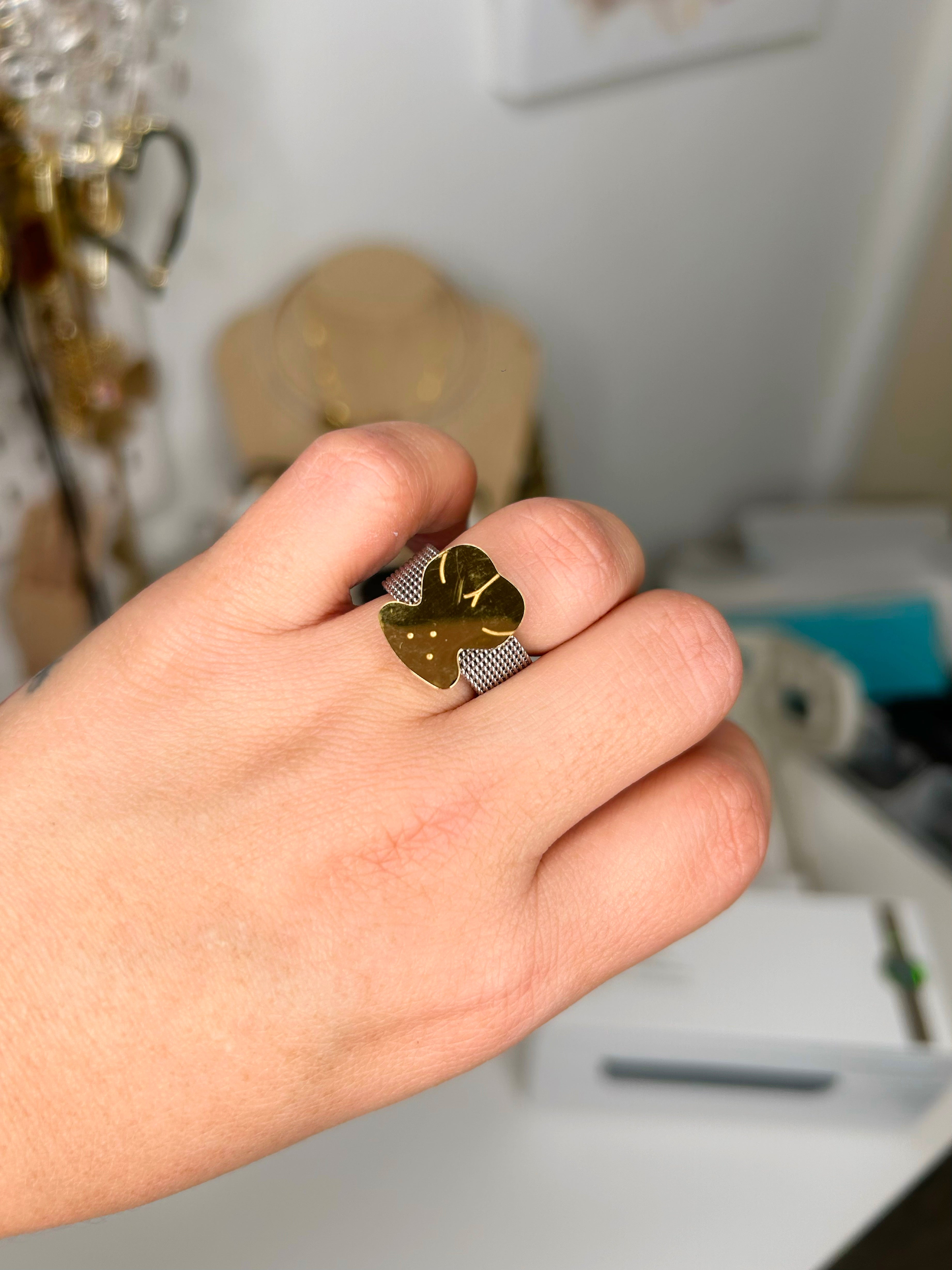 Bear Gold Ring Size (8)
