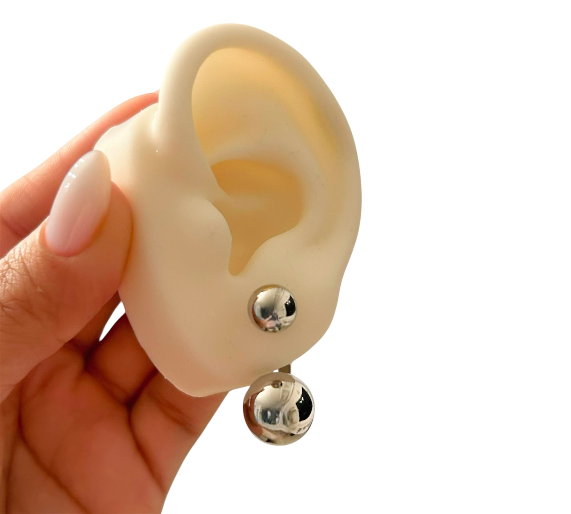 Silver Double Earrings